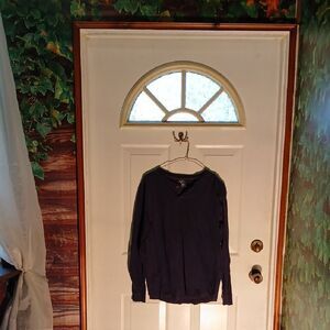 Michael Brandon Black Long Sleeve Polo Shirt RL57